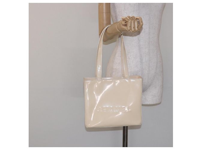 CHANEL Tote Bag Emaille Beige Gold CC Auth bs27673 Golden - Ansicht 21