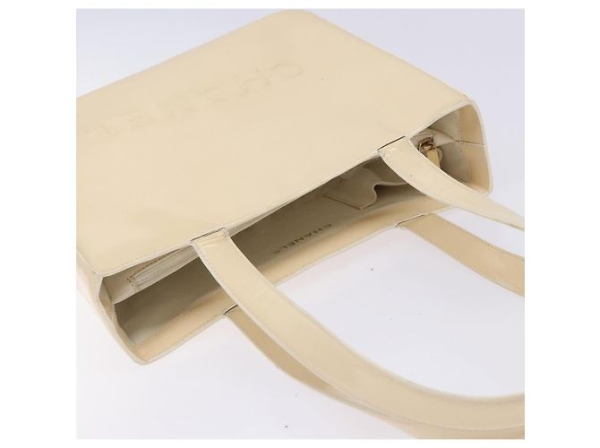 CHANEL Tote Bag Emaille Beige Gold CC Auth bs27673 Golden - Ansicht 6