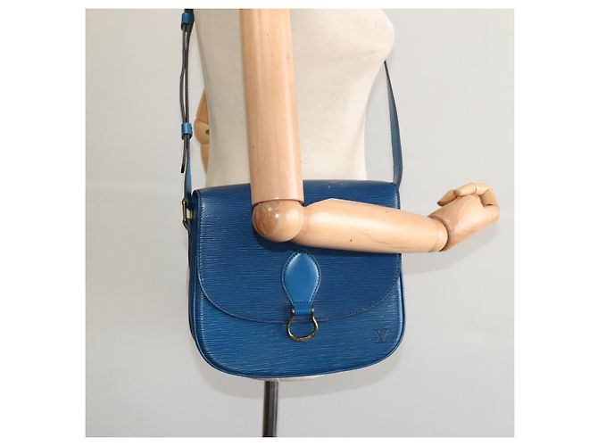 LOUIS VUITTON Borsa a Spalla Epi Saint Cloud GM Blu Toledo M52195 LV Auth ep8466 - vista 22