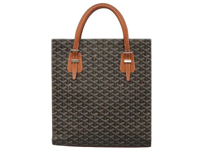 Borsa Tote GOYARD Herringbone COMOR GM in pelle nera e argento Auth bs24293 Nero - vista 2