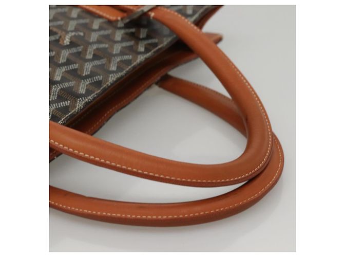 Borsa Tote GOYARD Herringbone COMOR GM in pelle nera e argento Auth bs24293 Nero - vista 7