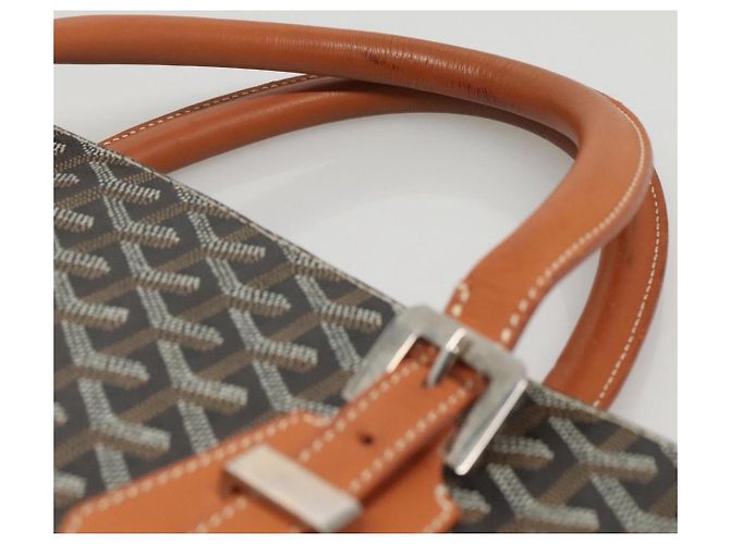 Borsa Tote GOYARD Herringbone COMOR GM in pelle nera e argento Auth bs24293 Nero - vista 8