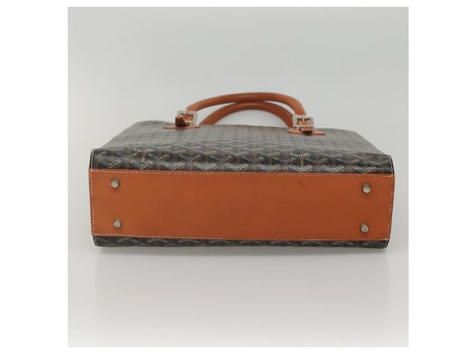Borsa Tote GOYARD Herringbone COMOR GM in pelle nera e argento Auth bs24293 Nero - vista 9