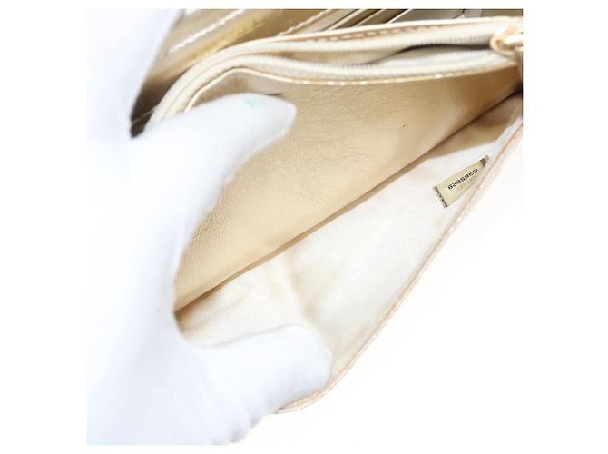 CHANEL New Travel Line Chain Wallet Nylon Gold CC Auth 119624 Golden - view 26