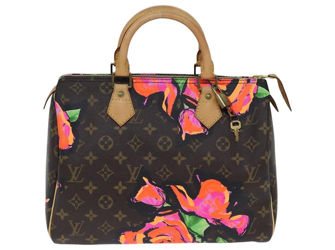 LOUIS VUITTON Monogram Rose Speedy 30 Borsa a Mano Arancione Rosa M48610 Auth 89406SAV Monogramma - vista 13