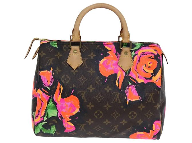 LOUIS VUITTON Monogram Rose Speedy 30 Borsa a Mano Arancione Rosa M48610 Auth 89406SAV Monogramma - vista 2