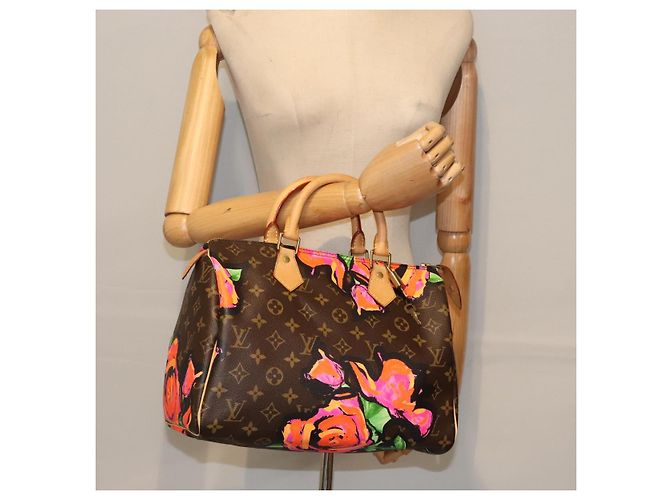 LOUIS VUITTON Monogram Rose Speedy 30 Borsa a Mano Arancione Rosa M48610 Auth 89406SAV Monogramma - vista 23