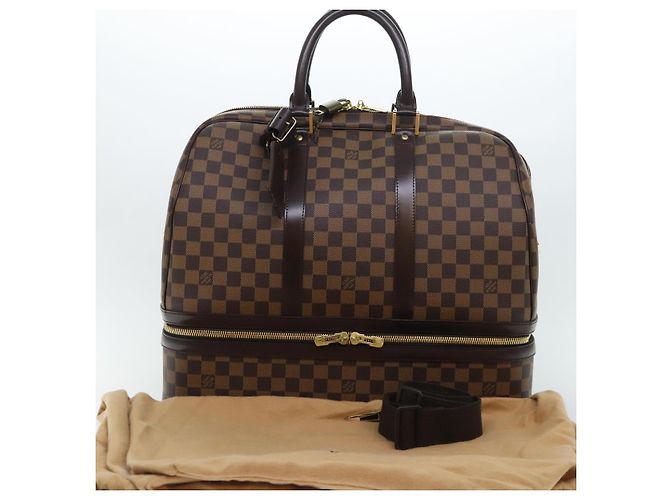 LOUIS VUITTON Borsa Sportiva Boston Damier Ebene SPO LV Auth 91129SV - vista 12