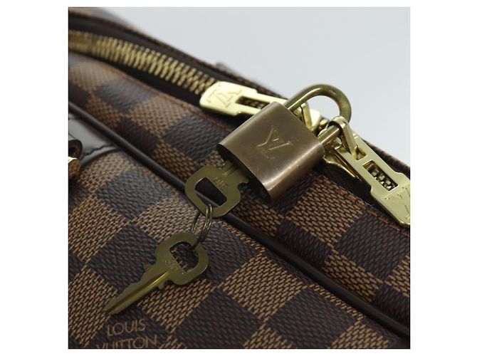 LOUIS VUITTON Borsa Sportiva Boston Damier Ebene SPO LV Auth 91129SV - vista 9