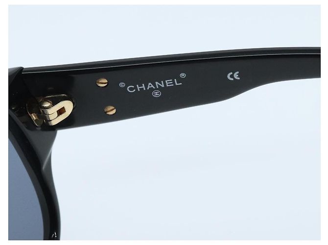 Gafas de sol CHANEL de plástico Negro CC Auth yk15576V - vista 9
