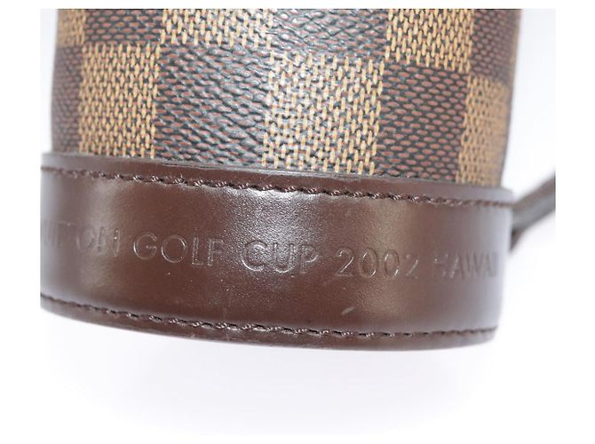 LOUIS VUITTON Estojo para bolas de golfe GOLF CUP 2002 HAWAII Damier Ebene M99119 Auth 98910V - vista 19