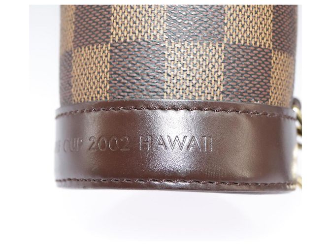 LOUIS VUITTON Estojo para bolas de golfe GOLF CUP 2002 HAWAII Damier Ebene M99119 Auth 98910V - vista 20