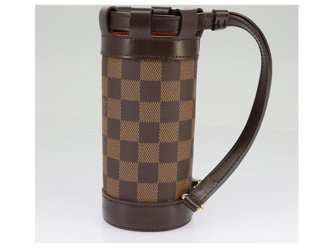LOUIS VUITTON Estojo para bolas de golfe GOLF CUP 2002 HAWAII Damier Ebene M99119 Auth 98910V - vista 4