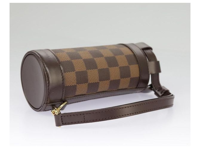 LOUIS VUITTON Estojo para bolas de golfe GOLF CUP 2002 HAWAII Damier Ebene M99119 Auth 98910V - vista 7