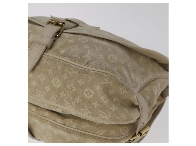 LOUIS VUITTON Borsa a Spalla Monogram Mini Lin Saumur PM Avorio M95314 Auth kk368V Crudo - vista 14