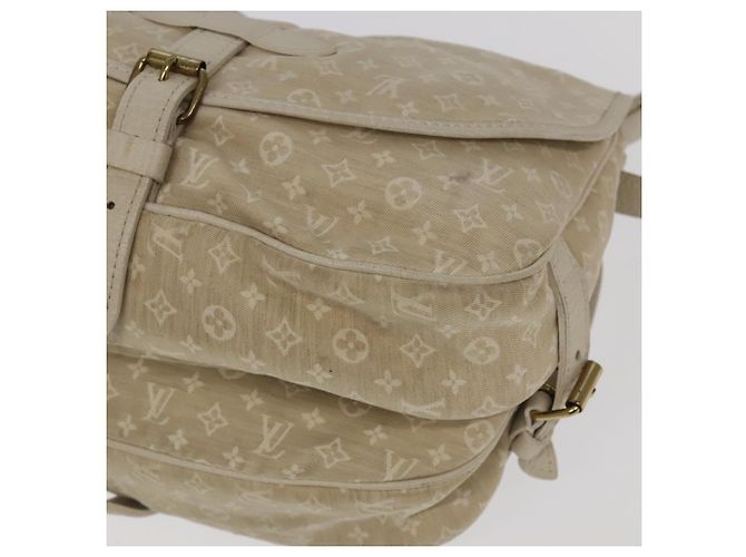 LOUIS VUITTON Borsa a Spalla Monogram Mini Lin Saumur PM Avorio M95314 Auth kk368V Crudo - vista 16