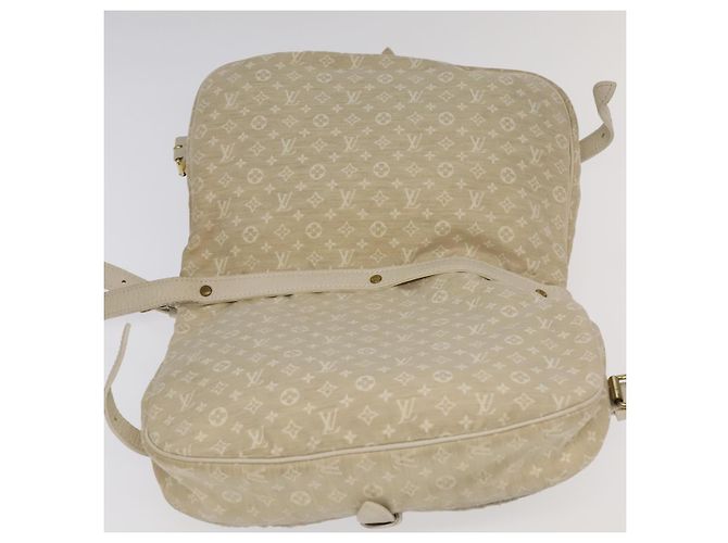 LOUIS VUITTON Borsa a Spalla Monogram Mini Lin Saumur PM Avorio M95314 Auth kk368V Crudo - vista 19