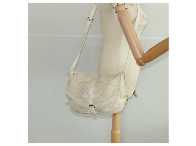 LOUIS VUITTON Borsa a Spalla Monogram Mini Lin Saumur PM Avorio M95314 Auth kk368V Crudo - vista 28