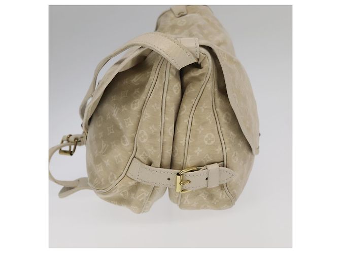 LOUIS VUITTON Borsa a Spalla Monogram Mini Lin Saumur PM Avorio M95314 Auth kk368V Crudo - vista 3