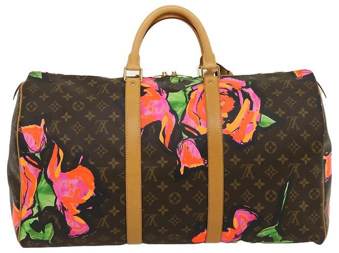 LOUIS VUITTON Monogram Rose Keepall 50 Borsa Boston M48605 LV Auth 29944SV Monogramma - vista 2