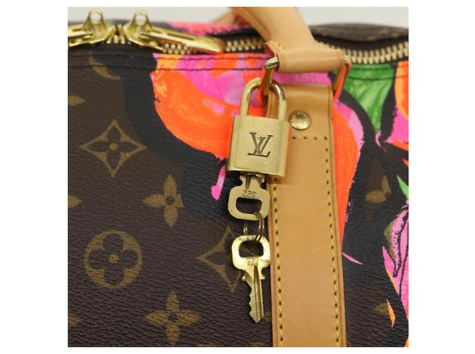 LOUIS VUITTON Monogram Rose Keepall 50 Borsa Boston M48605 LV Auth 29944SV Monogramma - vista 23