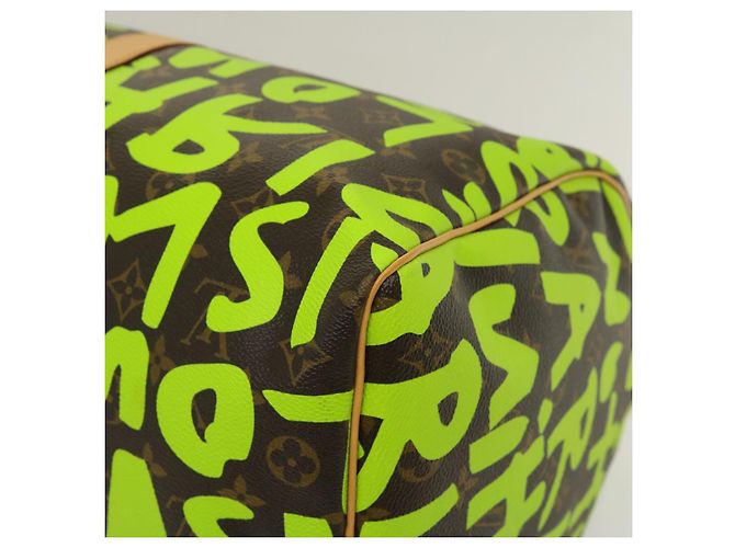 LOUIS VUITTON Monogram graffiti Keepall 50 Borsa Boston Verde M93700 Auth 29946SV Verde chiaro Monogramma - vista 16