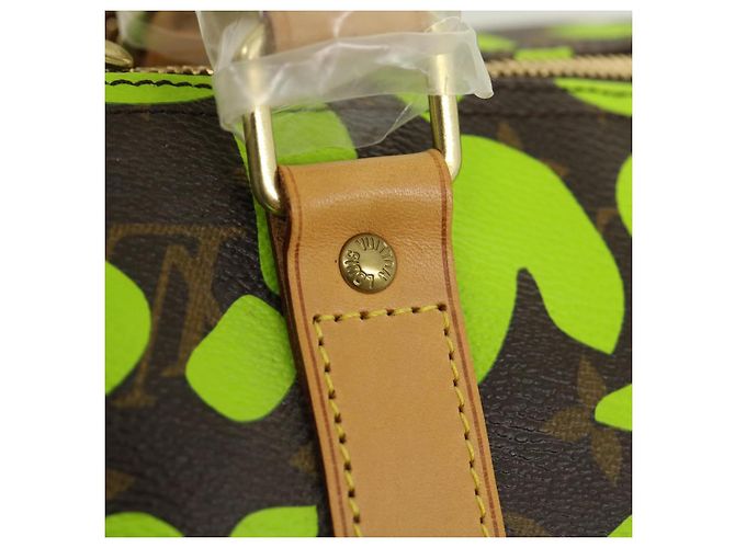 LOUIS VUITTON Monogram graffiti Keepall 50 Borsa Boston Verde M93700 Auth 29946SV Verde chiaro Monogramma - vista 23