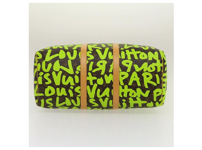 LOUIS VUITTON Monogram graffiti Keepall 50 Borsa Boston Verde M93700 Auth 29946SV Verde chiaro Monogramma - vista 5