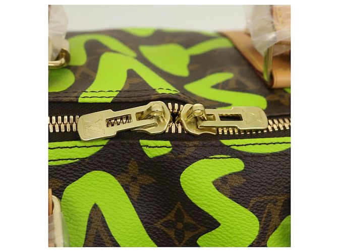 LOUIS VUITTON Monogram graffiti Keepall 50 Borsa Boston Verde M93700 Auth 29946SV Verde chiaro Monogramma - vista 9