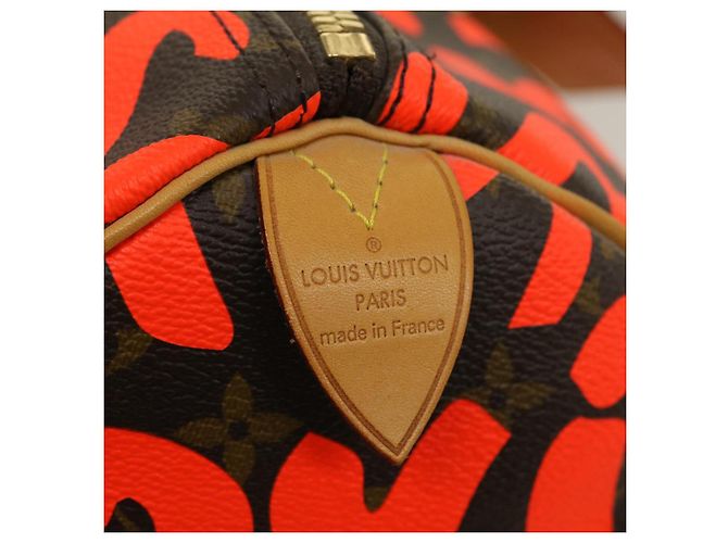 LOUIS VUITTON Monogram Graffiti Keepall 50 Borsa Boston Arancione M93699 Auth 29908SV Monogramma - vista 19