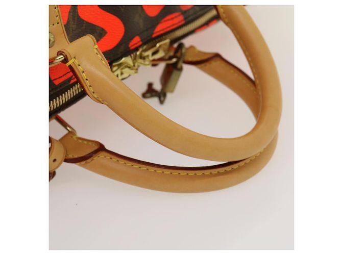 LOUIS VUITTON Monogram Graffiti Keepall 50 Borsa Boston Arancione M93699 Auth 29908SV Monogramma - vista 7