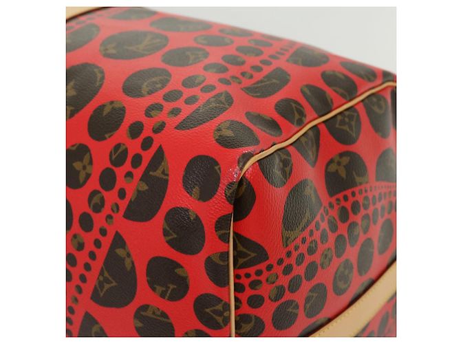 LOUIS VUITTON Monogram Yayoi Kusama Keepall Bandouliere55 Borsa M40695 Auth 30515SV Rosso Monogramma - vista 15