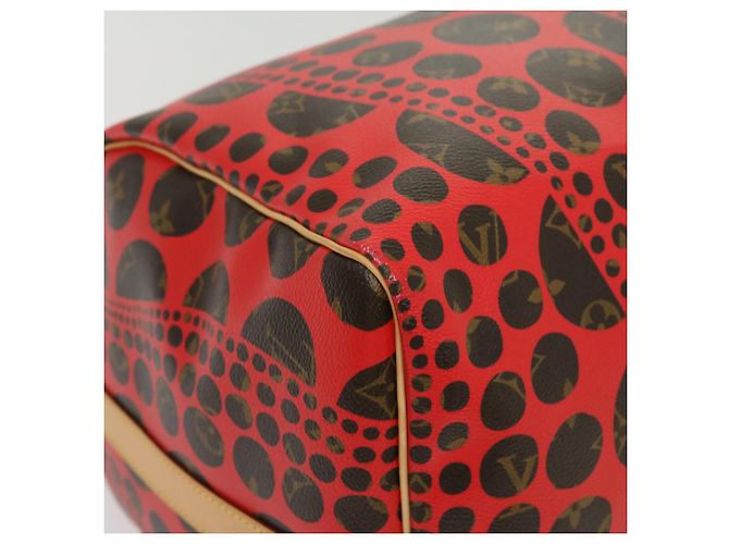 LOUIS VUITTON Monogram Yayoi Kusama Keepall Bandouliere55 Borsa M40695 Auth 30515SV Rosso Monogramma - vista 16