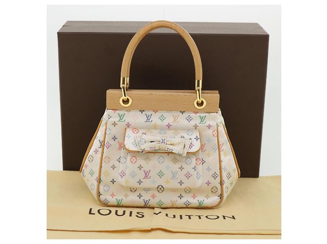 LOUIS VUITTON Borsa a Mano Abelia Monogram Multicolore Satin Bianco M92936 LV 32798SV - vista 12