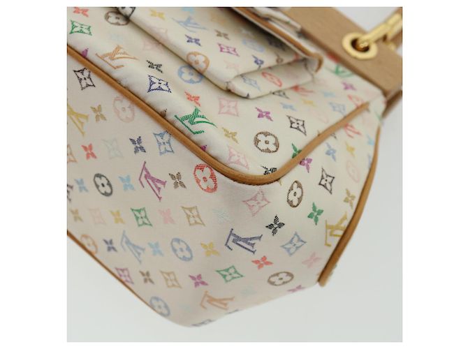 LOUIS VUITTON Borsa a Mano Abelia Monogram Multicolore Satin Bianco M92936 LV 32798SV - vista 14
