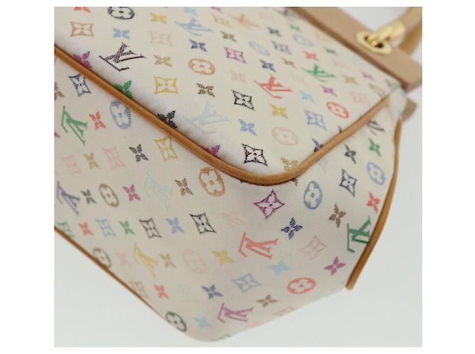 LOUIS VUITTON Borsa a Mano Abelia Monogram Multicolore Satin Bianco M92936 LV 32798SV - vista 16