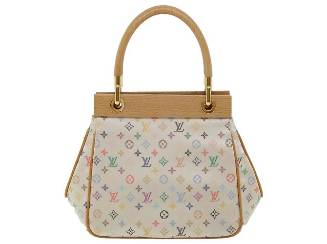 LOUIS VUITTON Borsa a Mano Abelia Monogram Multicolore Satin Bianco M92936 LV 32798SV - vista 2