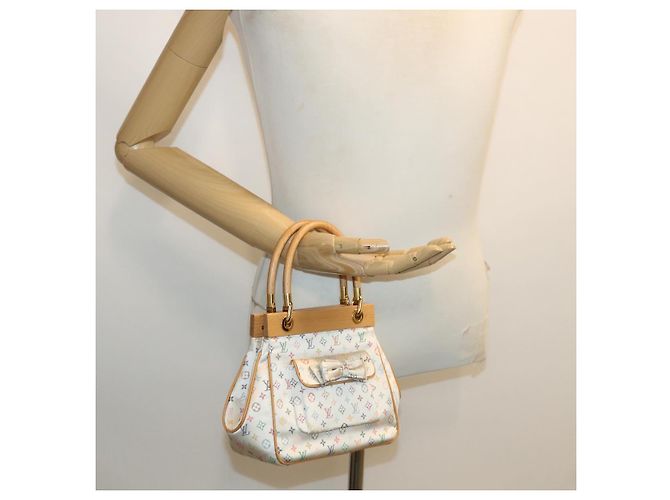 LOUIS VUITTON Borsa a Mano Abelia Monogram Multicolore Satin Bianco M92936 LV 32798SV - vista 23