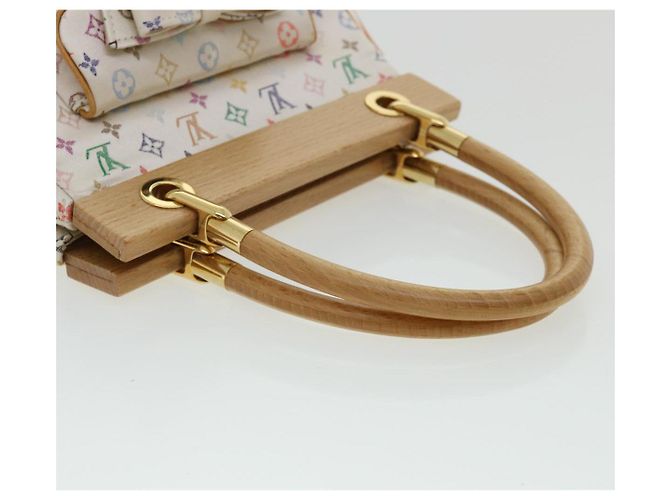 LOUIS VUITTON Borsa a Mano Abelia Monogram Multicolore Satin Bianco M92936 LV 32798SV - vista 6