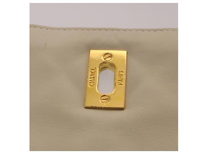 CHANEL Schultertasche Matelassé Canvas Hellblau Weiß CC Auth 48071AV - Ansicht 21