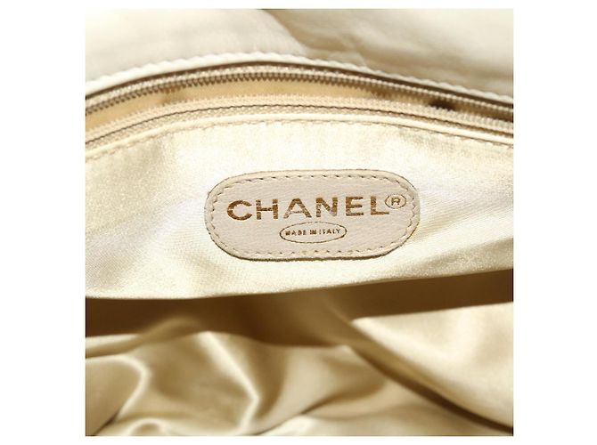 CHANEL Schultertasche Matelassé Canvas Hellblau Weiß CC Auth 48071AV - Ansicht 22