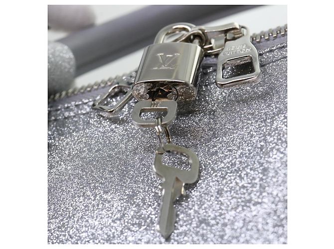 LOUIS VUITTON Borsa Keepall Bandoulière 50 Damier Glitter N58041 Auth LV 52528SV Argento - vista 10