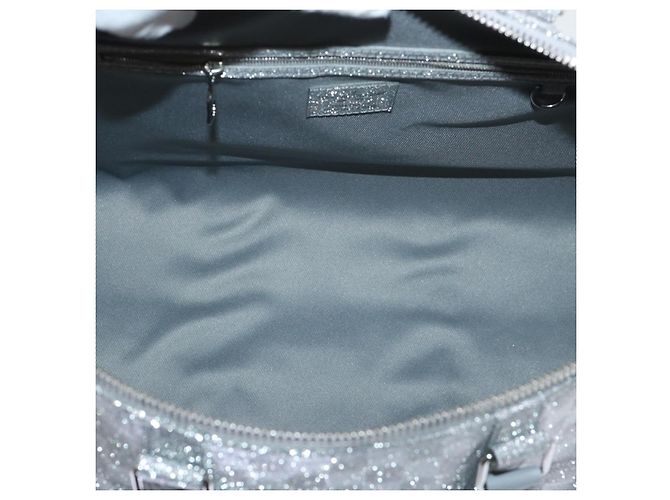 LOUIS VUITTON Borsa Keepall Bandoulière 50 Damier Glitter N58041 Auth LV 52528SV Argento - vista 11