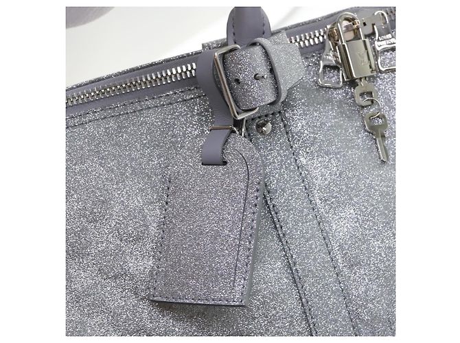 LOUIS VUITTON Borsa Keepall Bandoulière 50 Damier Glitter N58041 Auth LV 52528SV Argento - vista 18