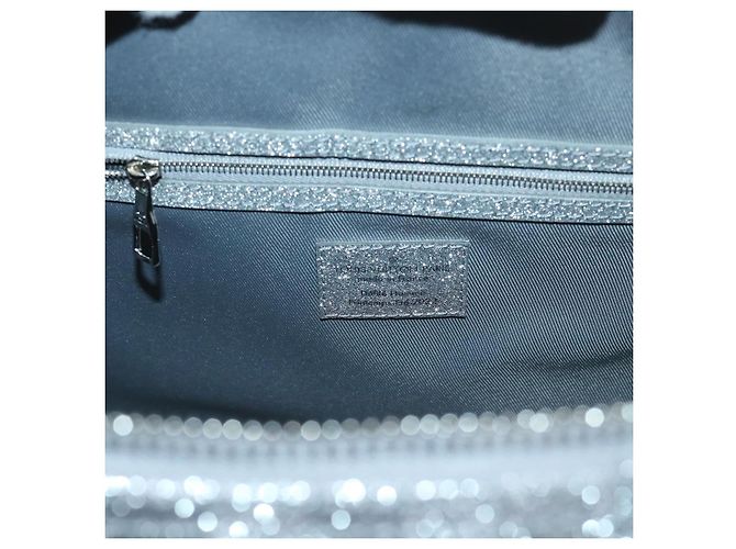 LOUIS VUITTON Borsa Keepall Bandoulière 50 Damier Glitter N58041 Auth LV 52528SV Argento - vista 20