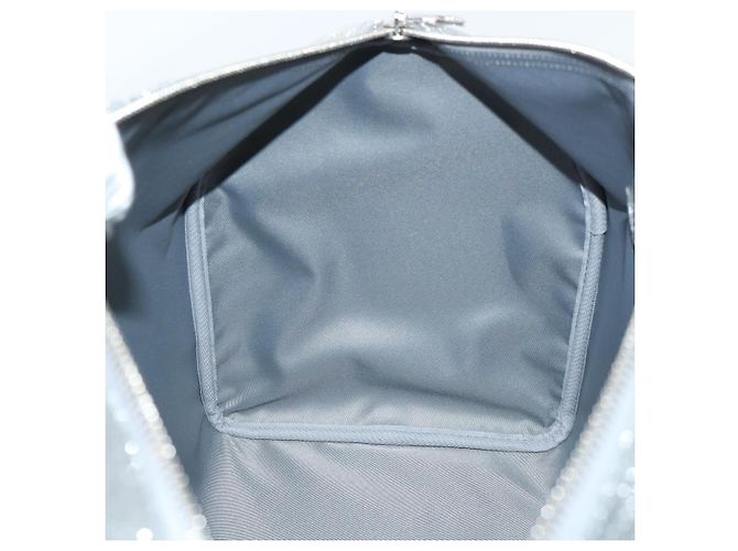 LOUIS VUITTON Borsa Keepall Bandoulière 50 Damier Glitter N58041 Auth LV 52528SV Argento - vista 22