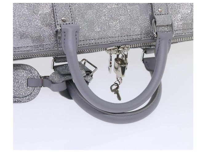 LOUIS VUITTON Borsa Keepall Bandoulière 50 Damier Glitter N58041 Auth LV 52528SV Argento - vista 7