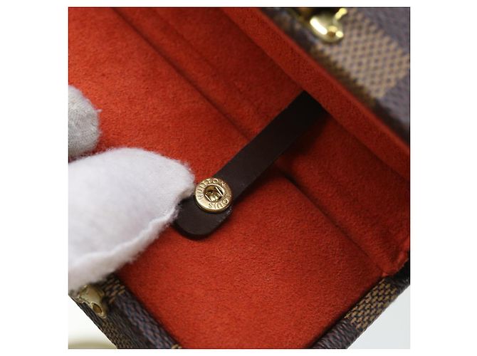 ASTUCCIO PER OROLOGI Damier Ebene LOUIS VUITTON Auth yk8757SV - vista 22