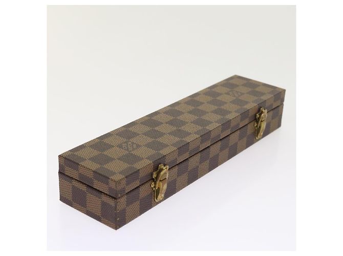 ASTUCCIO PER OROLOGI Damier Ebene LOUIS VUITTON Auth yk8757SV - vista 5