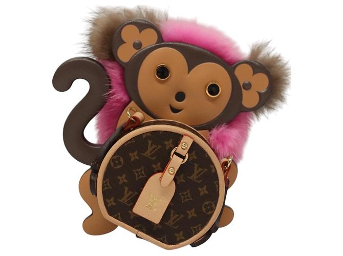 COLLANA MONKEY IN CATENA PER IL CORPO MONOGRAMMA LOUIS VUITTON Marrone LV Auth BA270SAV - vista 13